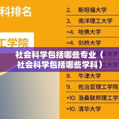 社会科学包括哪些专业（社会科学包括哪些学科）