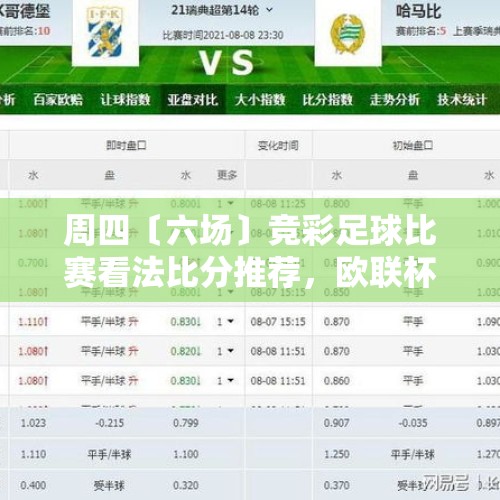 周四〔六场〕竞彩足球比赛看法比分推荐，欧联杯、 哈马比、罗马