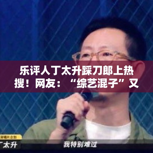 乐评人丁太升踩刀郎上热搜！网友：“综艺混子”又出来蹭热度了