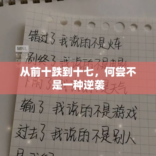 从前十跌到十七，何尝不是一种逆袭