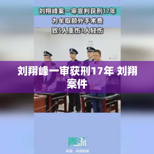 刘翔峰一审获刑17年 刘翔案件