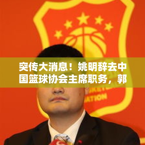 突传大消息！姚明辞去中国篮球协会主席职务，郭振明接任