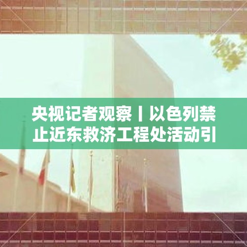 央视记者观察丨以色列禁止近东救济工程处活动引联合国愤慨