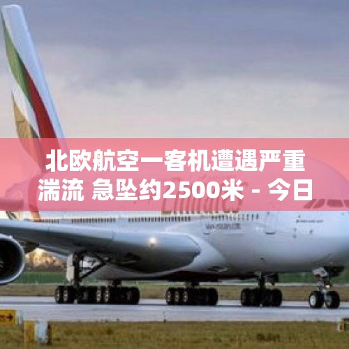 北欧航空一客机遭遇严重湍流 急坠约2500米 - 今日头条