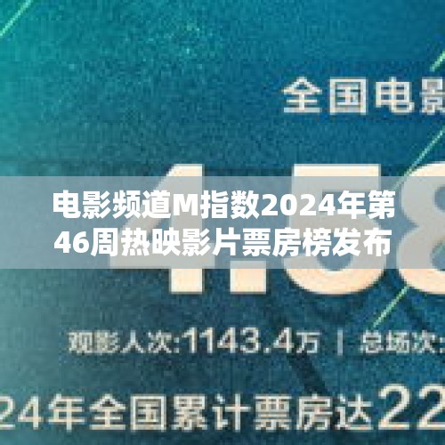 电影频道M指数2024年第46周热映影片票房榜发布 - 今日头条