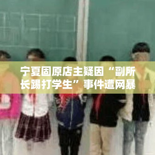 宁夏固原店主疑因“副所长踢打学生”事件遭网暴：她不是被打学生母亲，已报警 - 今日头条