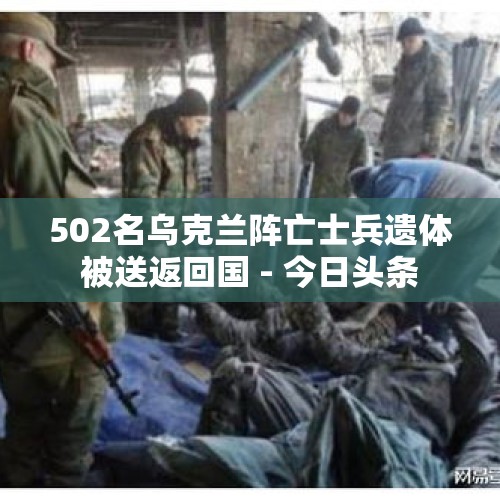 502名乌克兰阵亡士兵遗体被送返回国 - 今日头条