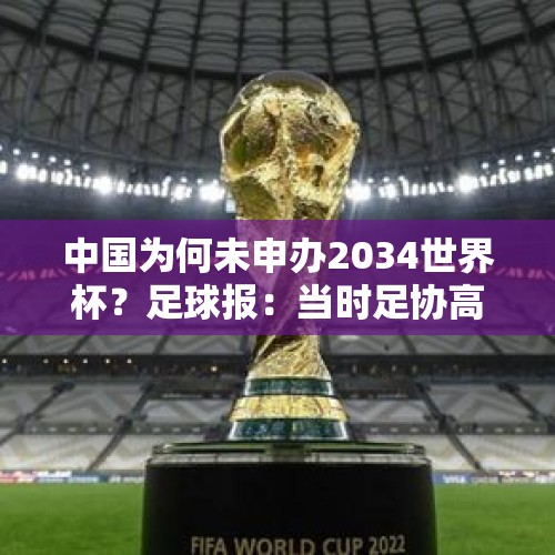 中国为何未申办2034世界杯？足球报：当时足协高层纷纷落马 - 今日头条