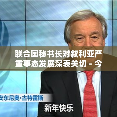 联合国秘书长对叙利亚严重事态发展深表关切 - 今日头条