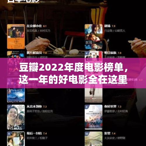 豆瓣2022年度电影榜单，这一年的好电影全在这里了！ - 今日头条