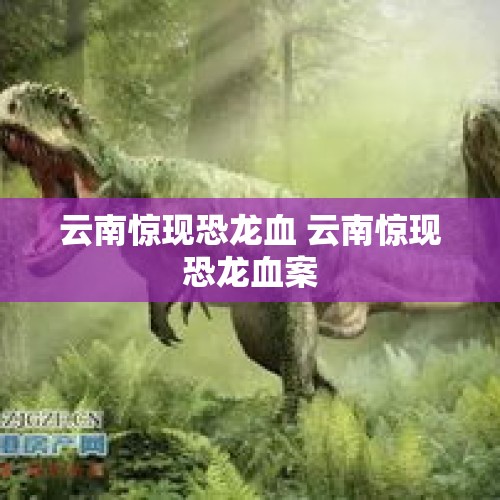 云南惊现恐龙血 云南惊现恐龙血案